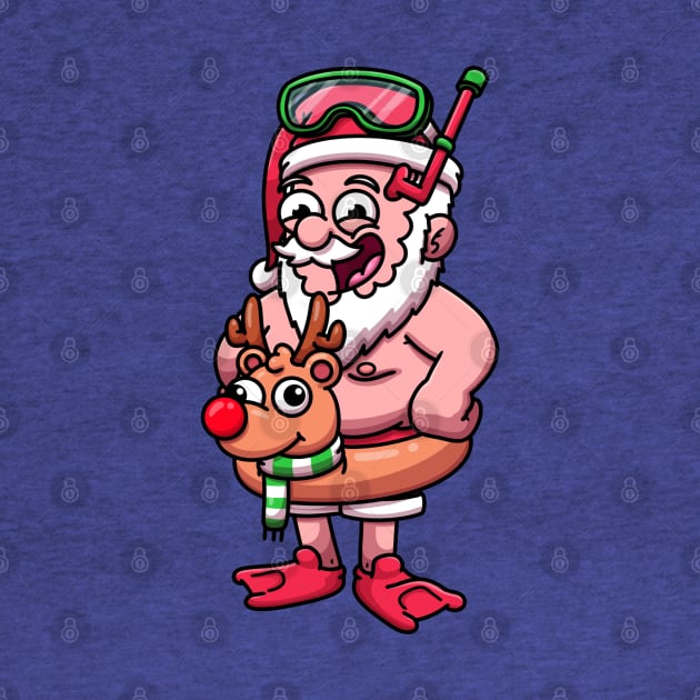 Fat Santa In Scuba Outfit by TheMaskedTooner